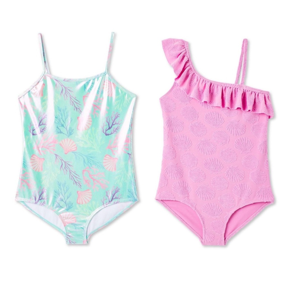 NWT Bmagical Girls' Swimsuit 2-Pack  SIZE M 7/8